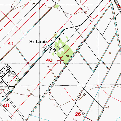 Topographic Map of Gays Plantation, LA