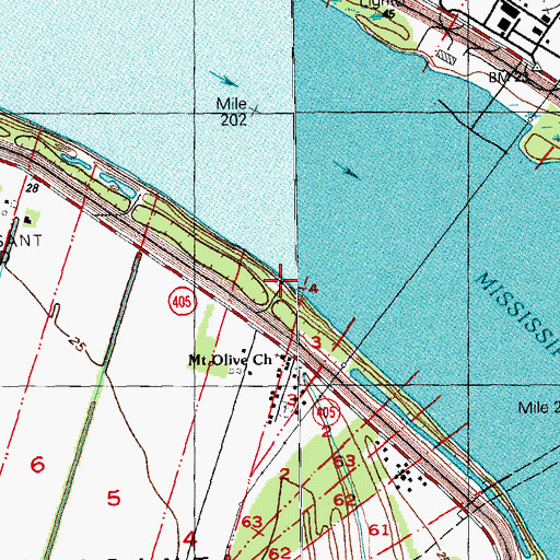 Topographic Map of Golden Ridge Landing, LA