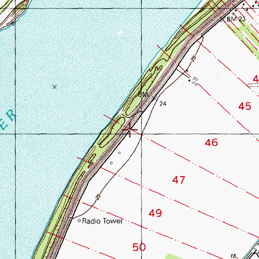 Topographic Map of Haaseville School (historical), LA