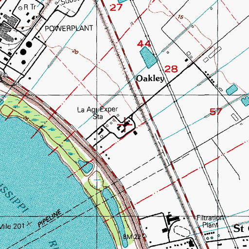 Topographic Map of Louisiana Prison Farm Camp M (historical), LA