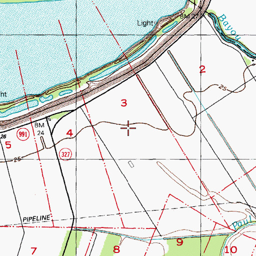 Topographic Map of Manchac Plantation (historical), LA