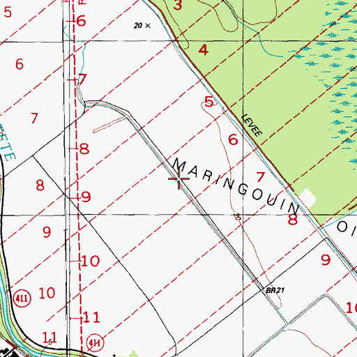 Topographic Map of Maringouin Oil Field, LA