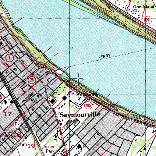 Topographic Map of Plaquemine Bend Revetment, LA