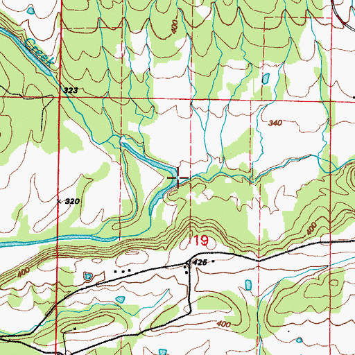 Topographic Map of Turkey Creek, AR