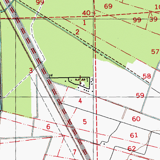 Topographic Map of Saint Elizabeth Plantation, LA