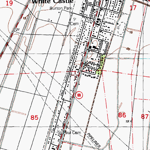 Topographic Map of Saint Paul Church, LA