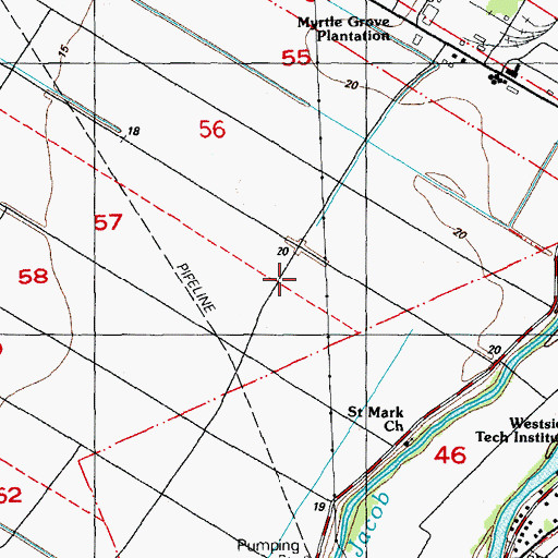 Topographic Map of Star Plantation, LA