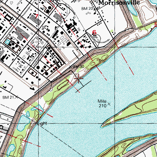 Topographic Map of Union Landing, LA