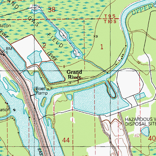 Topographic Map of Upper Grand River School (historical), LA
