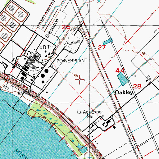 Topographic Map of Willow Glen, LA