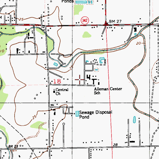 Topographic Map of Acadian Village, LA