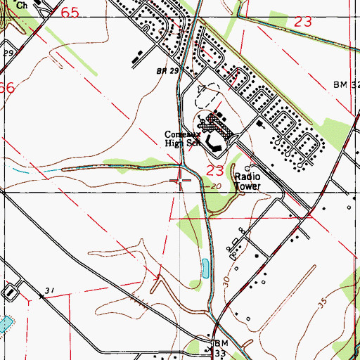 Topographic Map of Beaullieu Park, LA