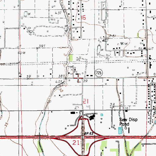 Topographic Map of Begnaud School (historical), LA