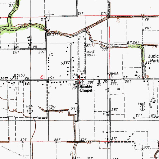 Topographic Map of Burke School (historical), LA