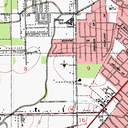 Topographic Map of Christian Training Center, LA