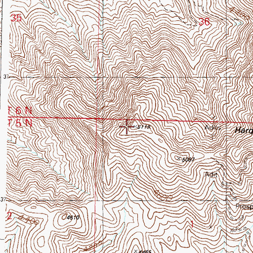 Topographic Map of Harquahala Mountains, AZ