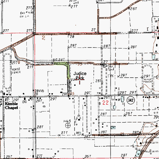 Topographic Map of Judice Park, LA