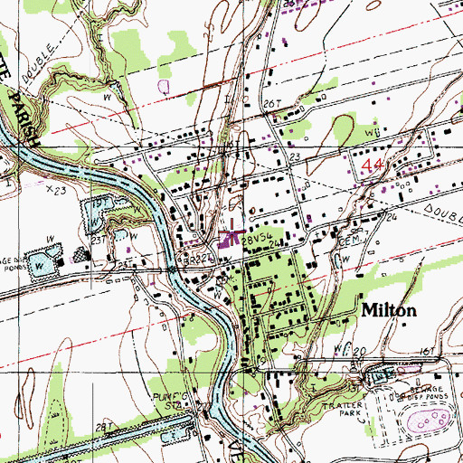 Topographic Map of Milton Elementary School, LA