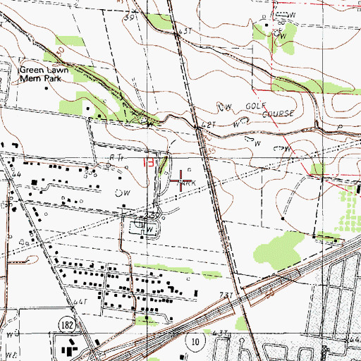 Topographic Map of Moore Park, LA
