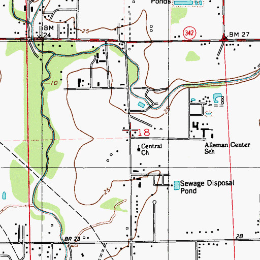 Topographic Map of New Hope Center School, LA