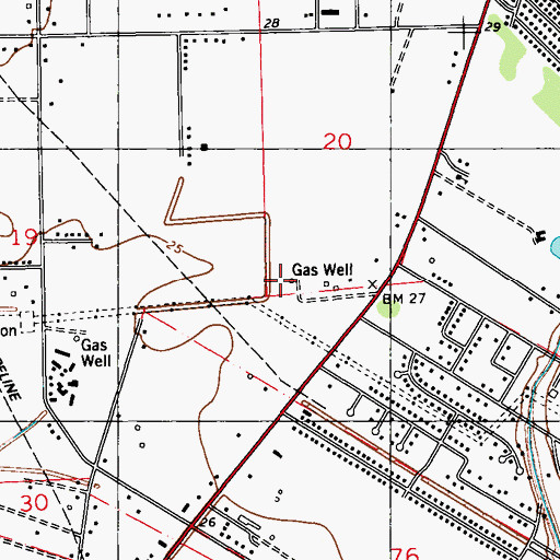Topographic Map of North Maurice Gas Field, LA