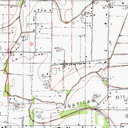 Topographic Map of Rogee School (historical), LA