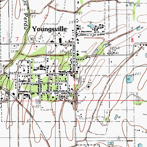 Topographic Map of Saint Annes Catholic Church, LA
