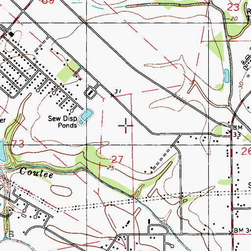 Topographic Map of Saint Thomas More Catholic High School, LA