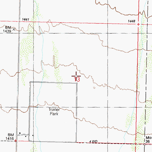 Topographic Map of Harquahala Plain, AZ