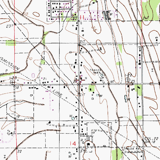 Topographic Map of Simon School (historical), LA