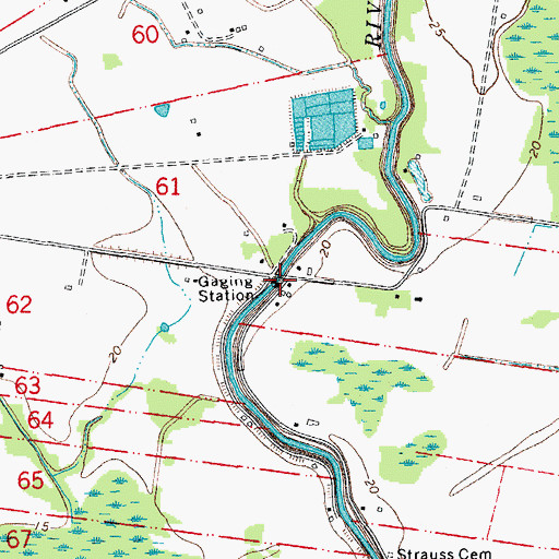 Topographic Map of Tontons Bridge, LA