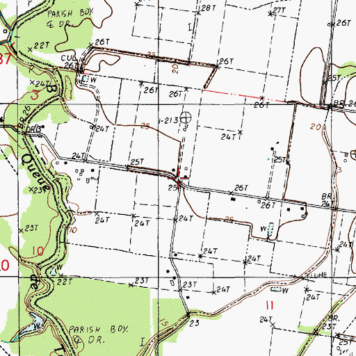 Topographic Map of Townsite Gas Field, LA
