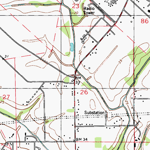 Topographic Map of Verot School (historical), LA
