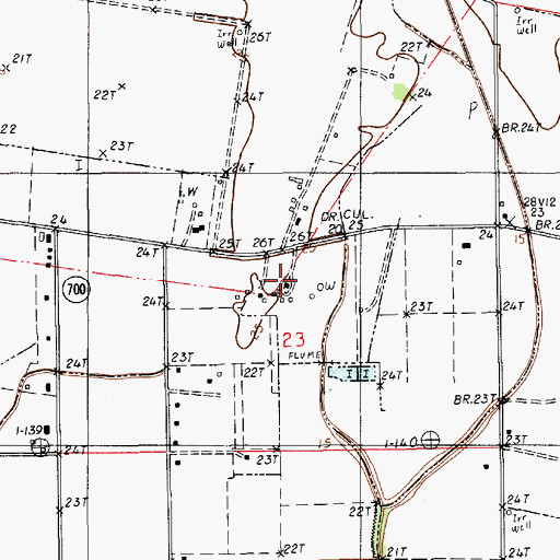 Topographic Map of West Ridge Oil and Gas Field, LA
