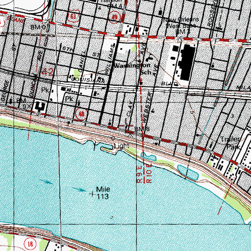 Topographic Map of Christ Gospel Church, LA