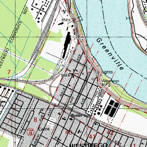 Topographic Map of Church of God of Prophecy, LA