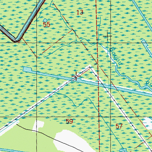 Topographic Map of Crown Point Oil Field, LA