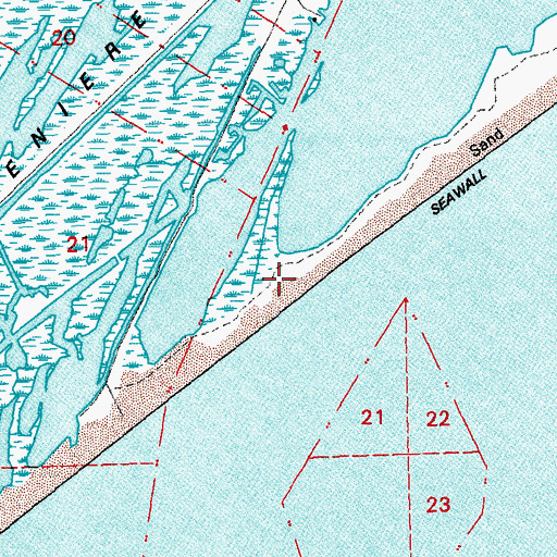 Topographic Map of Elmers Island, LA