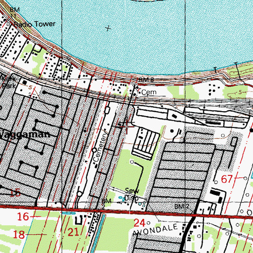 Topographic Map of George Edmond Activity Center, LA