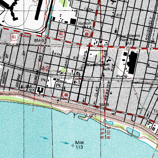 Topographic Map of Louisiana Toy Train Museum, LA