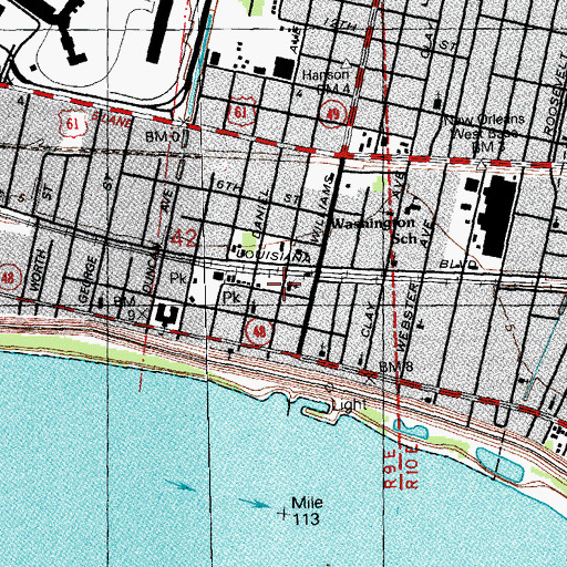 Topographic Map of Our Lady of Perpetual Help Catholic Church, LA