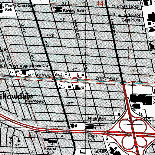 Topographic Map of Pontchartrain Gardens, LA