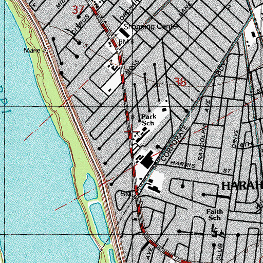 Topographic Map of River Ridge Assembly of God Church, LA