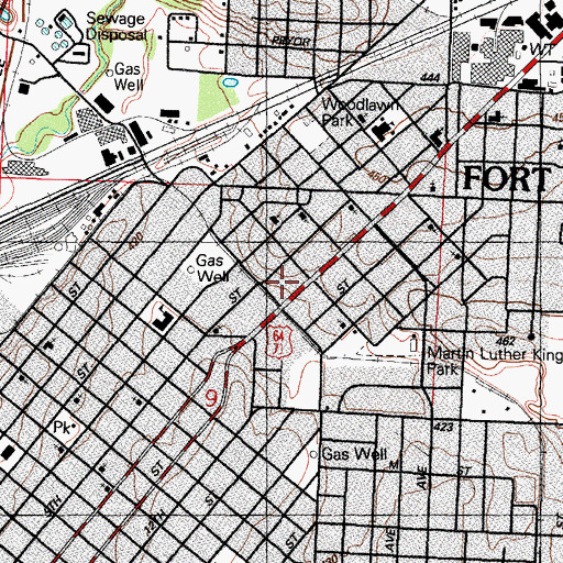 Topographic Map of Twin City Hospital, AR