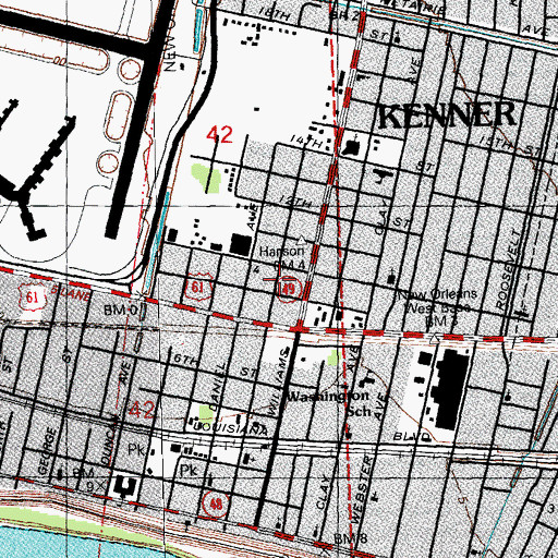 Topographic Map of Saint Mark Coptic Orthodox Church, LA