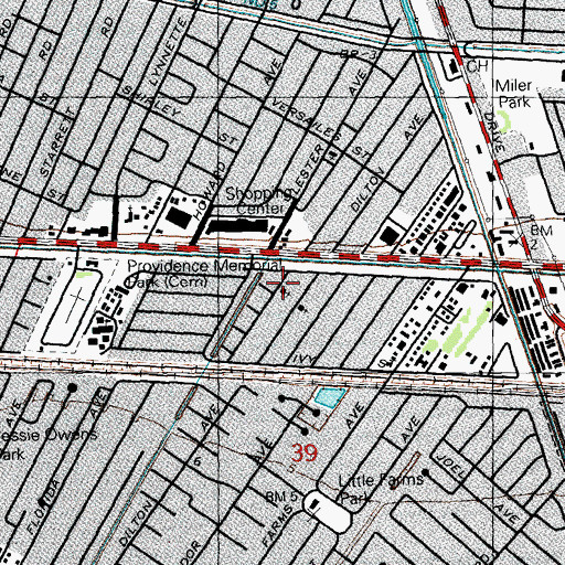 Topographic Map of Second New Guide Church, LA