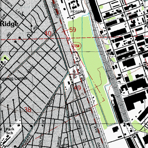 Topographic Map of Soniat Playground, LA