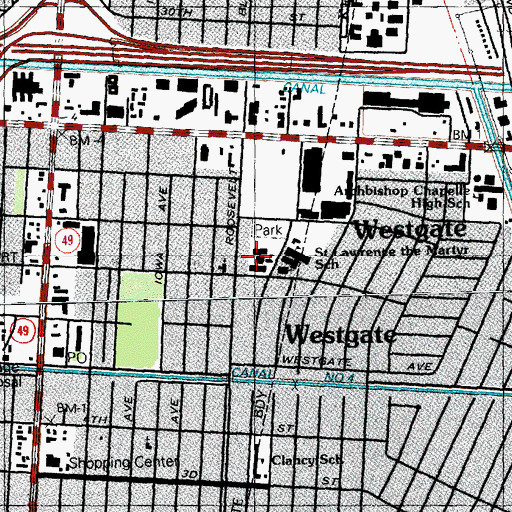 Topographic Map of Joseph S Maggiore Sr Elementary School, LA