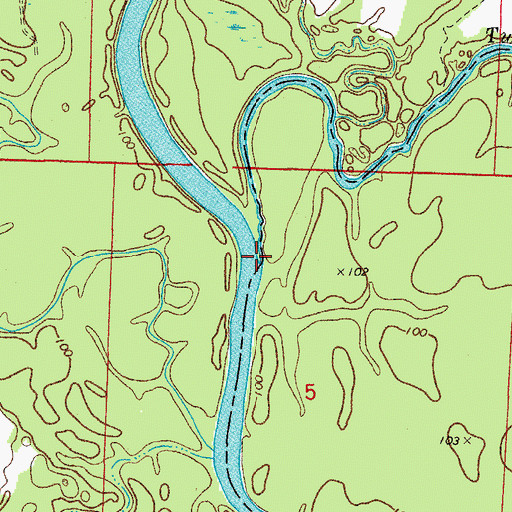 Topographic Map of Two Bayou, AR