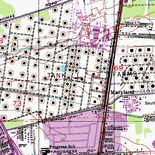 Topographic Map of Maryland Tank Farm, LA